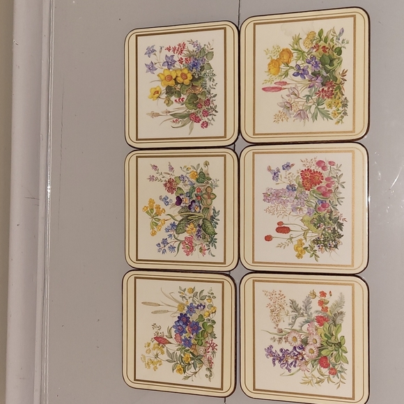 Pimpernel Other - Vintage Set of 6 Pimpernel Flower Coasters